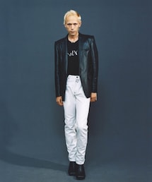 JOHN LAWRENCE SULLIVAN | レザーテーラードジャケット¥187,000円(ジャケット/アウター)
