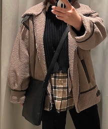 FUN | フェイクボアブルゾン(ジャケット/アウター)