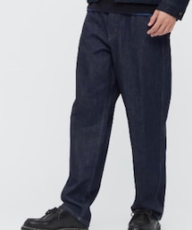 UNIQLO | ワイドフィットジーンズ/68BLUE/W30(デニムパンツ)