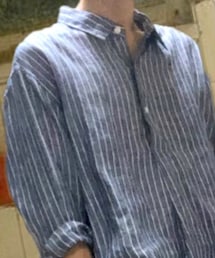 UNIQLO | プレミアムリネンストライププルオーバー／XL(シャツ/ブラウス)