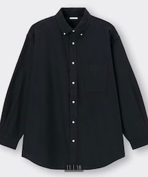 GU | ツイルオーバーサイズシャツ／L(シャツ/ブラウス)