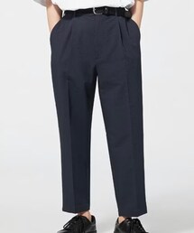 GU | シアサッカーイージーアンクルパンツ(NV)/M(スラックス)