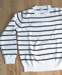 UNIQLO | ボーダーニット／XL(ニット/セーター)