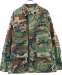 no brand | 古着80'sカスタム／カモフラ／Ｌ(ミリタリージャケット)
