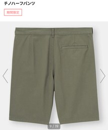 GU | チノハーフパンツ／オリーブ／S(チノパンツ)