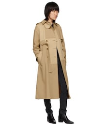 SPORTMAX | Beige Patchwork Coimbra Trench Coat(トレンチコート)