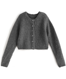 GRL | ウール混モヘヤタッチショート丈ニットカーディガン[an1232](カーディガン/ボレロ)