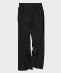 UNIQLO | フレアハイライズジーンズ（標準丈73cm）/08 DARKGLAY(デニムパンツ)