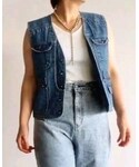 義父の着ていたデニムベストの「トップス(ベスト)」