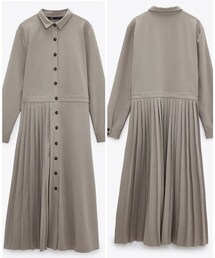 ZARA | ベージュというよりグレージュかな？(シャツワンピース)