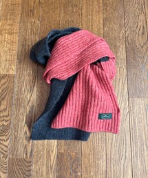 no brand | 🧣グレー&くすみ🟥(マフラー)