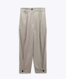 ZARA | ダーツディテールキャロットフィットパンツ(パンツ)