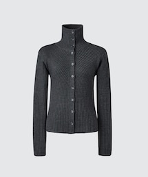 UNIQLO | メリノブレンドハイネックカーディガン  DARK GRAY(カーディガン/ボレロ)