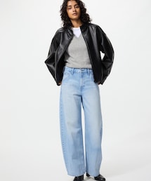 UNIQLO | バギーカーブジーンズ BLUE(デニムパンツ)