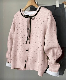 SHEIN | SHEIN ドットニットプルオーバー(カーディガン/ボレロ)