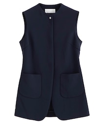 mame | Acetate Polyester Embroidered Buttonholes Vest(ベスト)