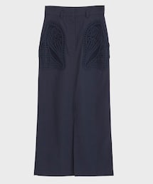 mame | Cording Embroidery Detailed I-line Skirt(スカート)