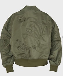 mame | Nylon Twill 3D Embroidery Flight Jacket(MA-1)