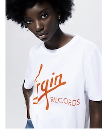 ZARA | テキストTシャツ/M(Tシャツ/カットソー)