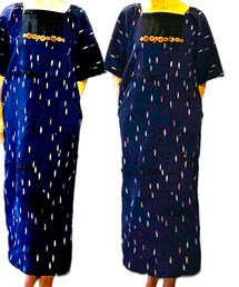 自作　着物リメイク　小紋　PayPayフリマ | ワンピース/ドレス