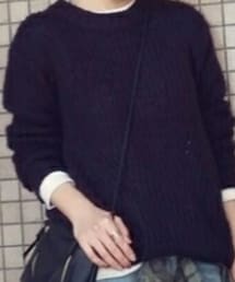 no brand | ネイビーニット(ニット/セーター)