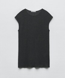 ZARA | ウールブレンド プレミアムＴシャツ(トップス)