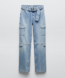 ZARA | ベルテッド TRF CARGO デニムパンツ(パンツ)