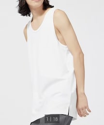 GU | ドライポンチロングタンクトップ(Tシャツ/カットソー)