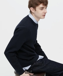 UNIQLO | ウォッシャブルストレッチミラノリブクルーネックセーター(ニット/セーター)