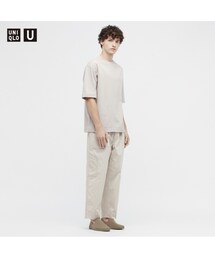 UNIQLO | エアリズムコットンオーバーサイズTシャツ(5分丈)(トップス)