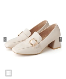 GRL | *スクエアトゥフレアヒールレザーローファー(ローファー)