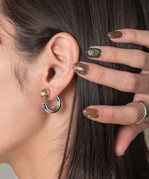 lawgy | round ball mix pierce(ピアス（両耳用）)