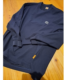 SEE SEE | SEE SEE×URBS SUPER BIG LONG-SLEEVE 鹿の子T-SHIRTS <NAVY>(Tシャツ/カットソー)