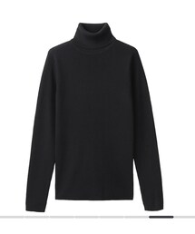 無印良品 | 首のチクチクを抑えたリブタートルネックセーター（黒）(ニット/セーター)