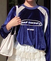 GRL | ユニフォームロゴベロアトップス(ask98)(Tシャツ/カットソー)