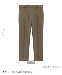 GU | ワイドテーパードタックイージーアンクルパンツ  Lサイズ(パンツ)