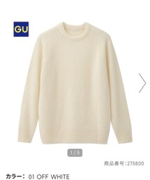 GU | アゼクルーネックセーター[長袖]   size:L(ニット/セーター)