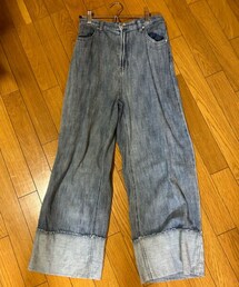 しまむら | 2024秋購入 辻ちゃんコラボのデニムパンツ 平均的スタイルですがゆったりめに着たかったのでLサイズにしました(デニムパンツ)