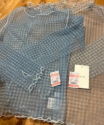 しまむら | 2024春購入 990円 ハイネックがしっかり立つ 親指穴ありで袖丈長め ブルーとグレー2枚買った(Tシャツ/カットソー)