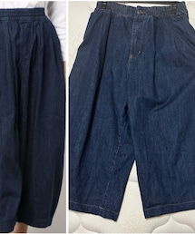 Samansa Mos2 | サマンサモスモスのフルレングスのデニムパンツ(左)を補正屋さんへ持って行きハーフパンツにリメイクしました(右)(デニムパンツ)