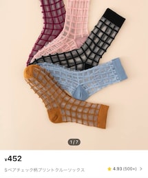 SHEIN | これはほんとに買ってよかったアイテム けっこう丈夫 シアーなので抜け感出せるし、カラーでアクセントつけられるとこがお気に入りポイント 意外だけど合わせやすい(ソックス/靴下)