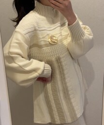 eaphi　ニット 透かし柄編みニット』（ニット/セーター）｜kOhAKU（コハク）の