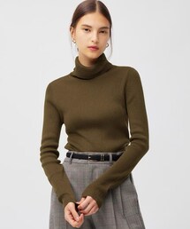 GU | リブタートルネックセーター【長袖】(トップス)