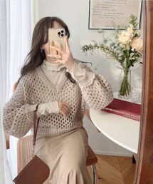 GRL | ハニカムニットトップス【an1228】(ニット/セーター)