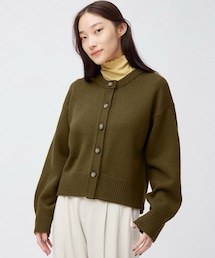 GU | ミドルゲージクルーネックカーディガン(カーディガン/ボレロ)