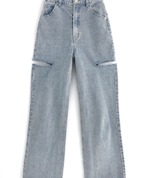 GRL | サイドスリットダメージデニムワイドパンツ【gm694】(デニムパンツ)