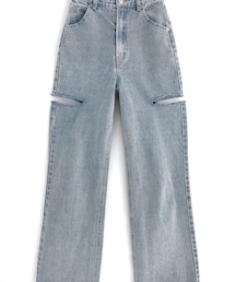 GRL | サイドスリットダメージデニムワイドパンツ【gm694】(デニムパンツ)