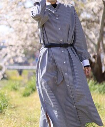 GU | ストライプシャツワンピース　長袖(シャツ/ブラウス)