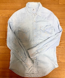 The DUFFER of ST.GEORGE | 古着で発見。ダファー×ラングラーのデニムウエスタンシャツ。ガーゼぽい生地。(シャツ/ブラウス)