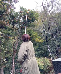 柚子収穫🍊💦 | 私も収穫に挑戦。一個しか獲れず…難しかった💦(その他)
